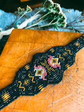 Load image into Gallery viewer, Black Floral Cuff