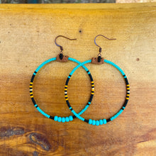 Load image into Gallery viewer, Turquoise Hoops
